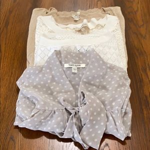 Lot of 4 Tops (F21, Daniel Rainn, Cupid)
